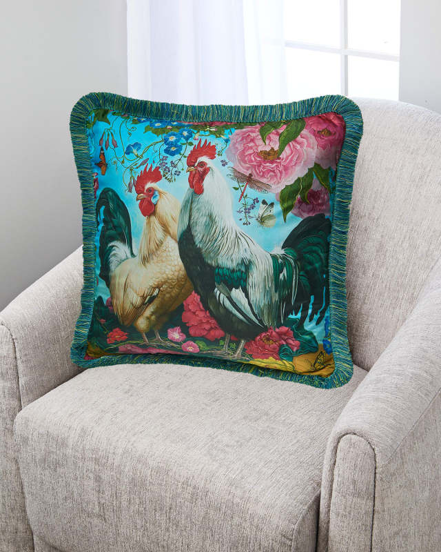 Two Brothers Fringe Silk Pillow